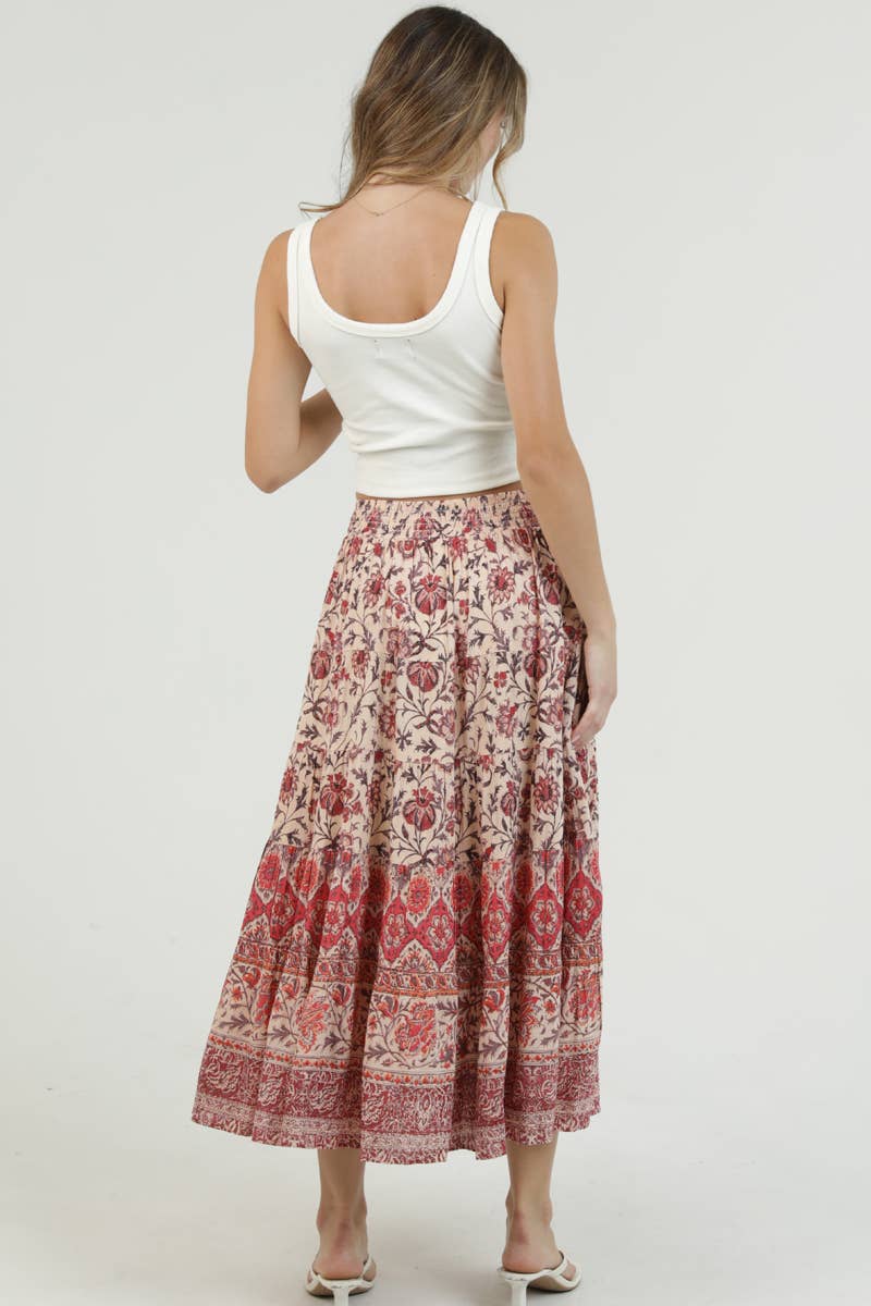 Desert Mosaic Midi Skirt
