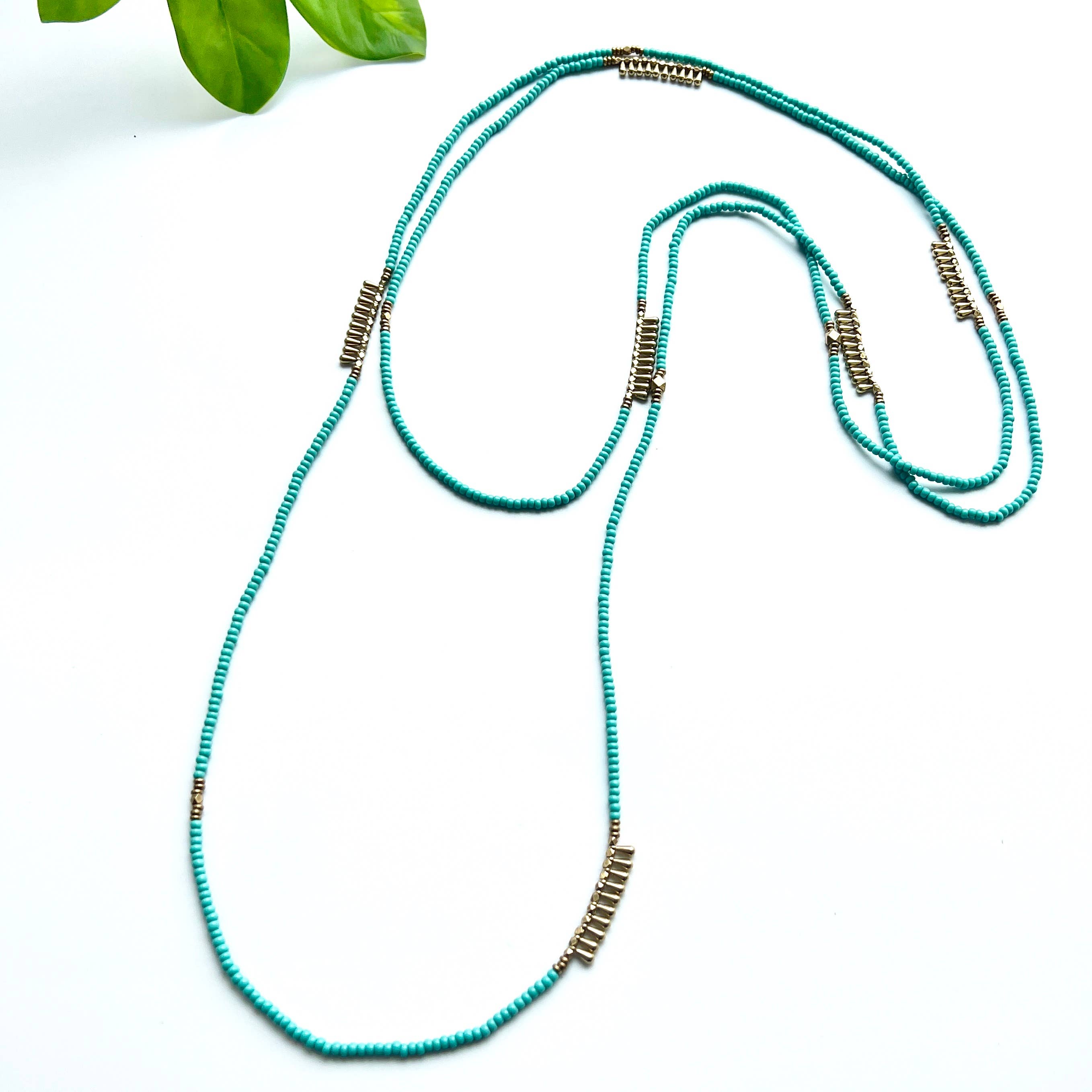 Brass Layer Droplet Necklace