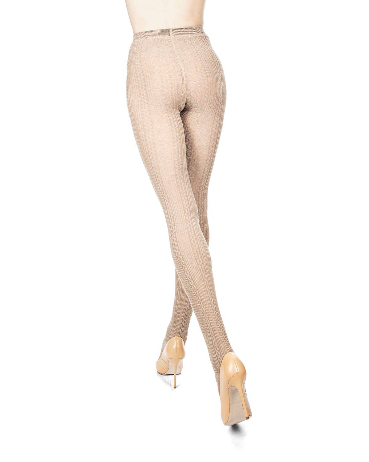 Textured Cable Sweater Tights