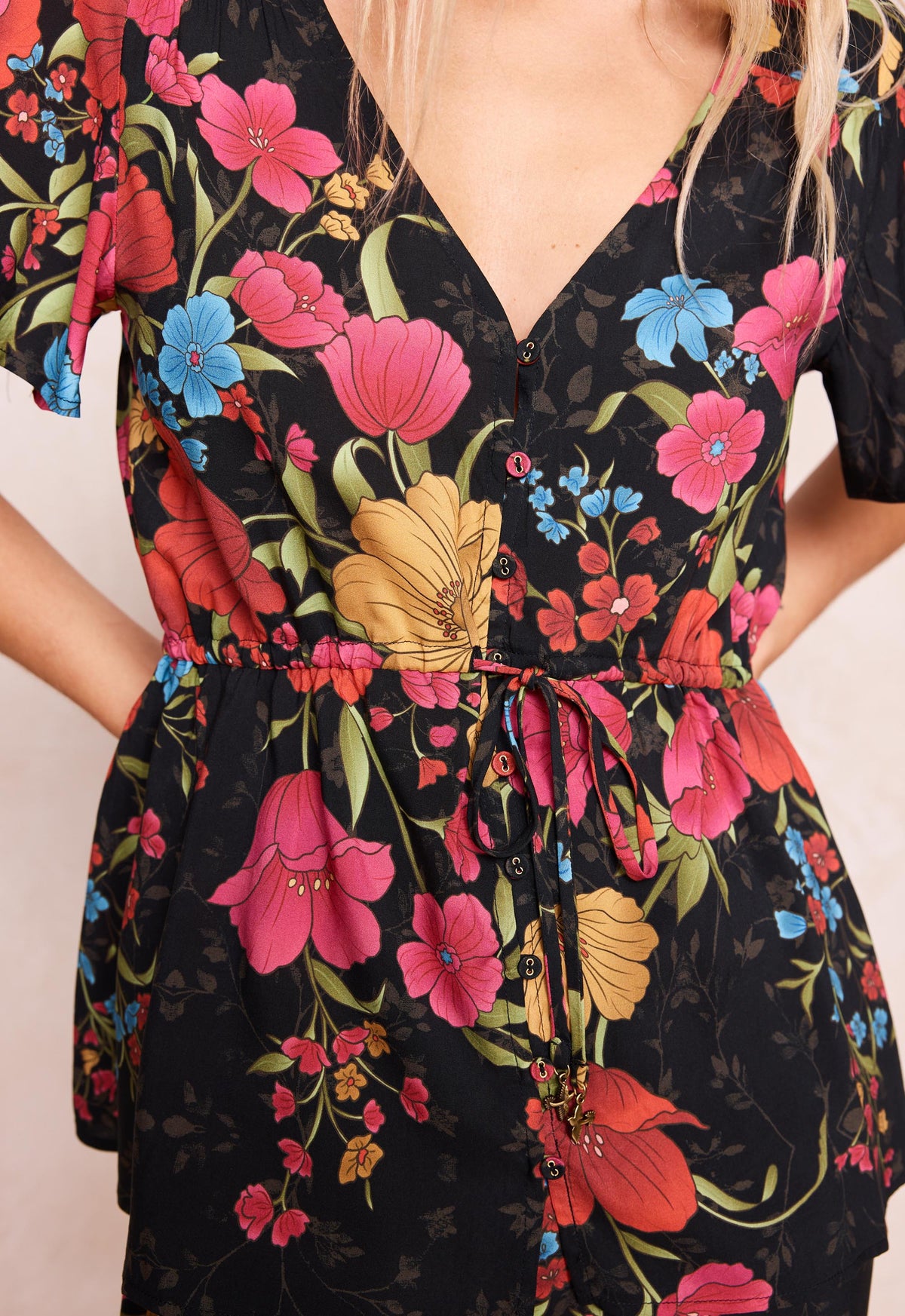 Isola Blouse - Midnight Bloom