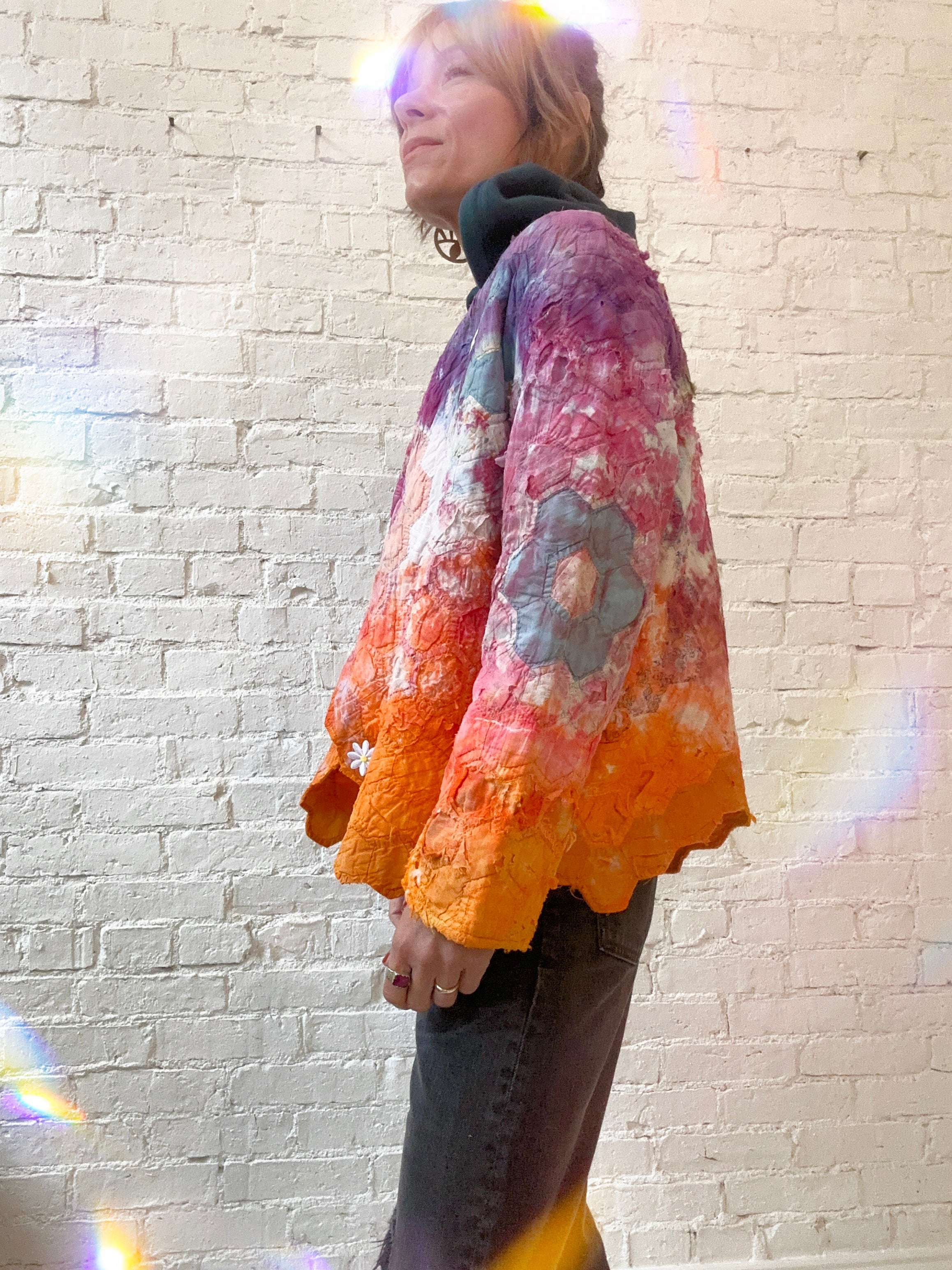 Old Friend Goods X Hum+Bee Quilted Jacket – Technicolor Meadow