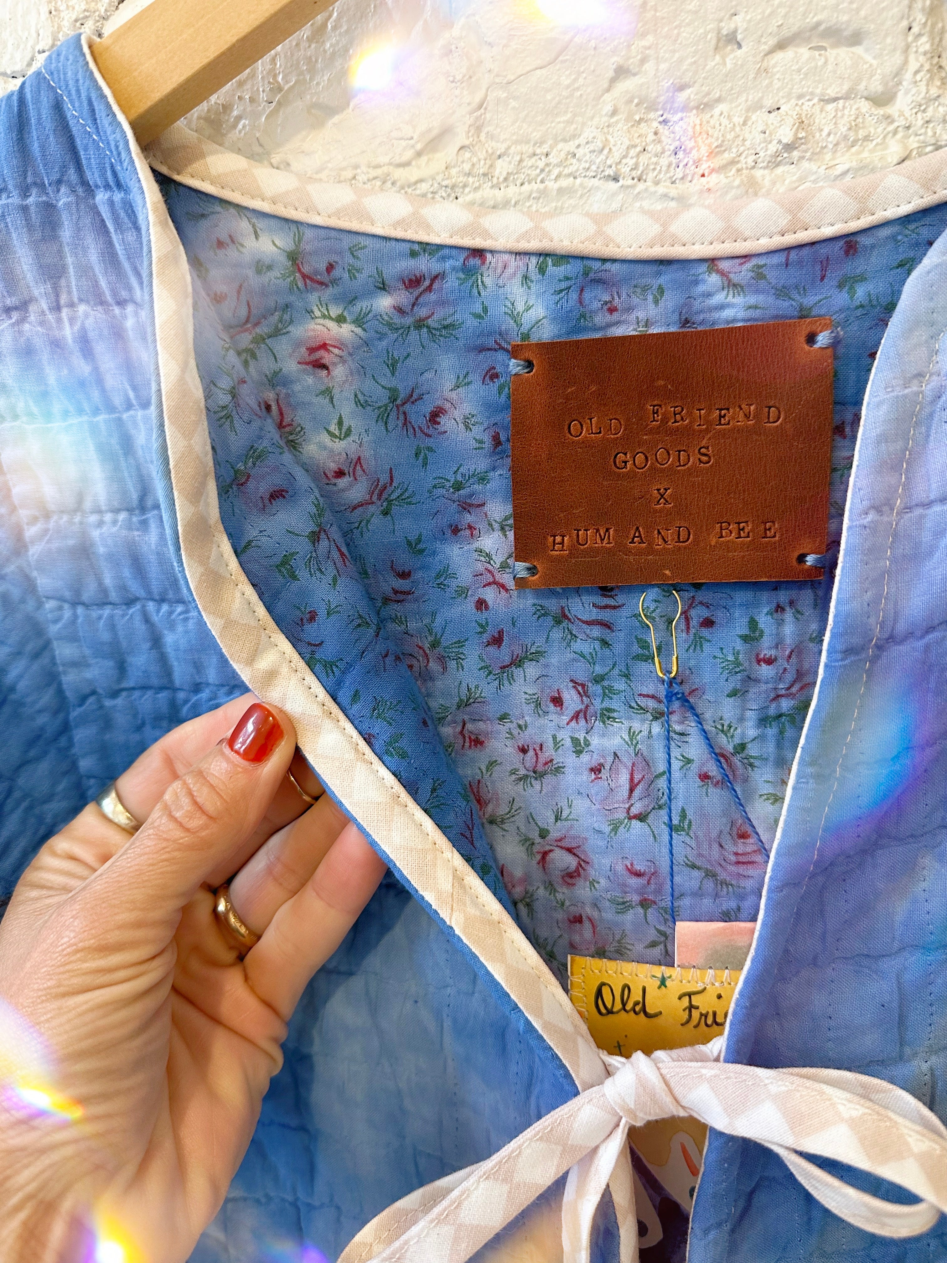 Old Friend Goods X Hum+Bee Quilted Jacket – Blue Lagoon