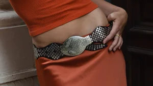 Handmade Studded Snake Belt
