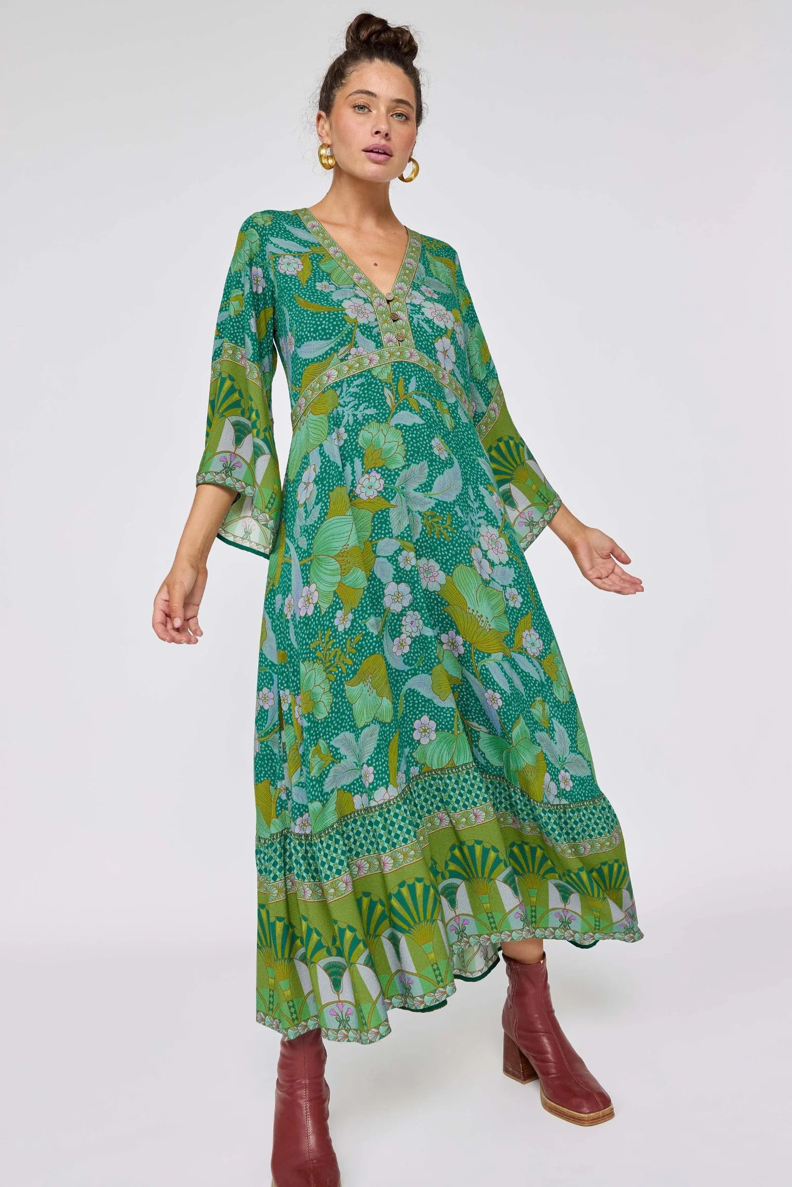Empire Maxi Dress - Evergreen