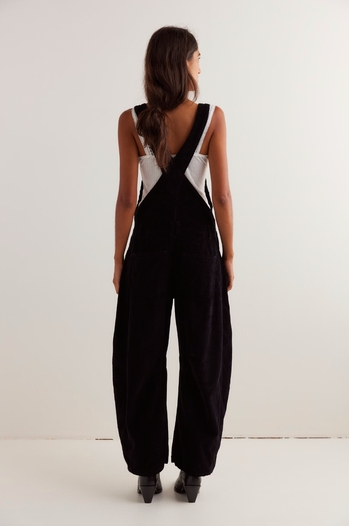 Good Luck Cord Overall In Black Ember