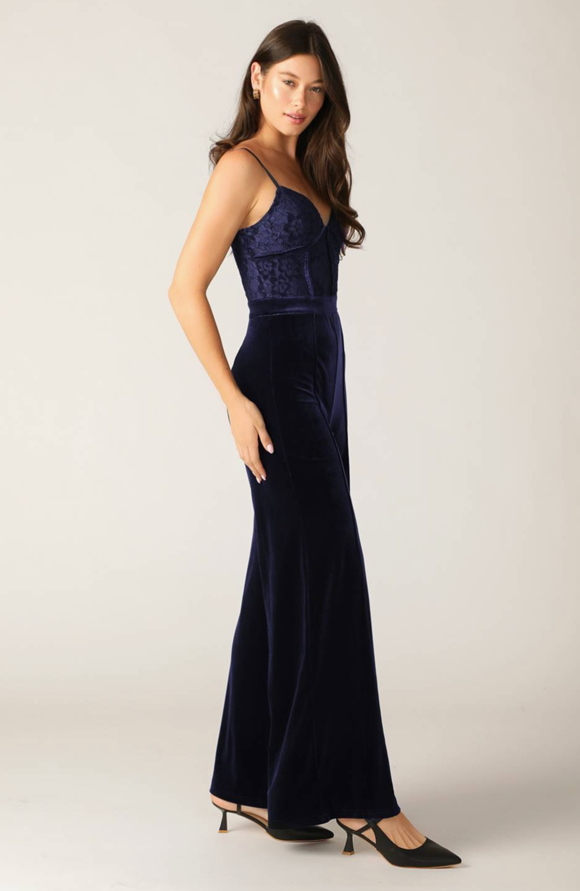Lace And Velvet Jumpsuit