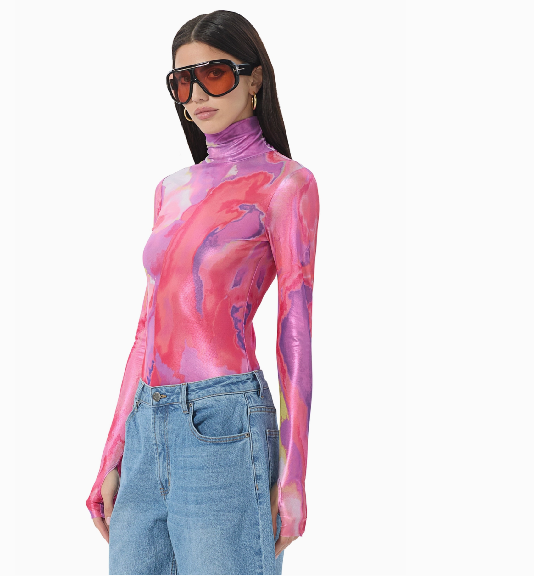 Zadie Metallic Top - Painted Orchid