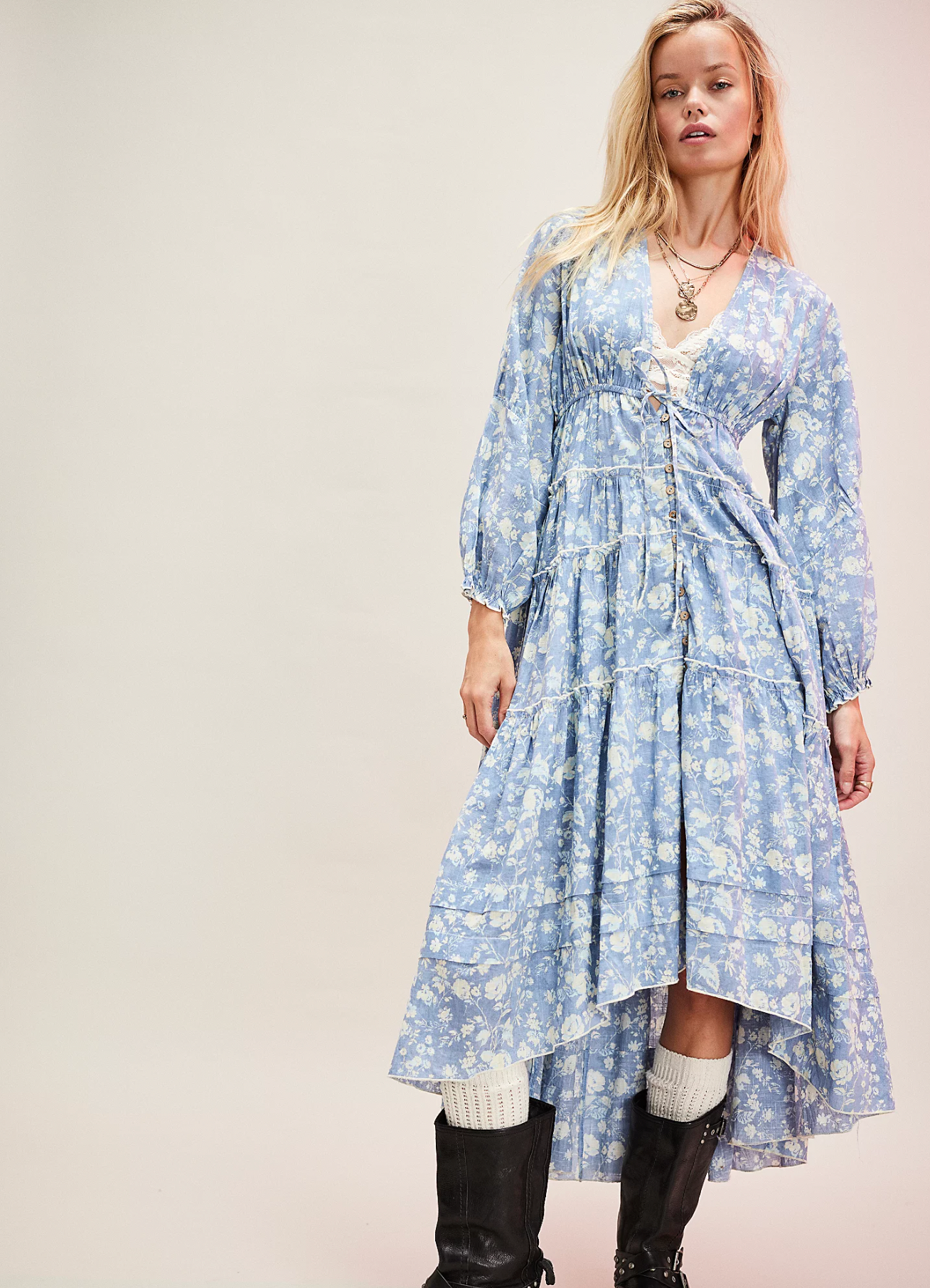 Pappiet Midi Dress In Bluebell