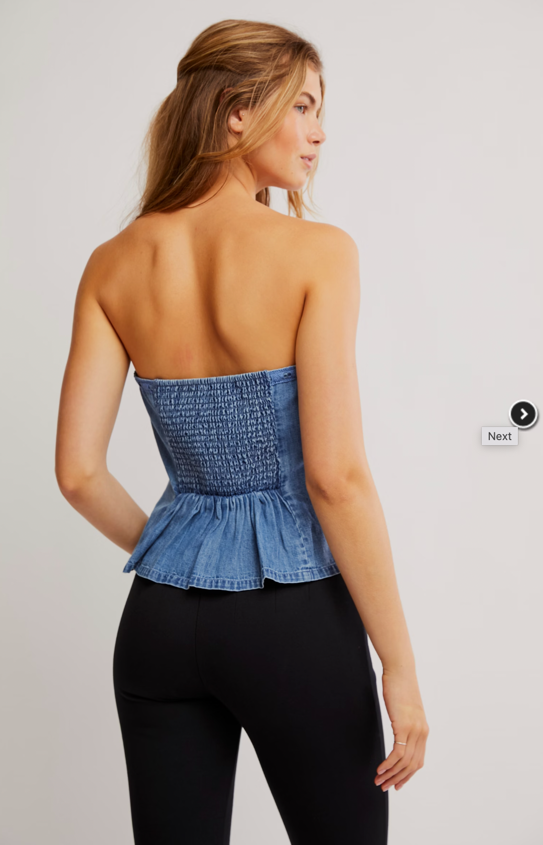 Denim Wink Wink Tube Top