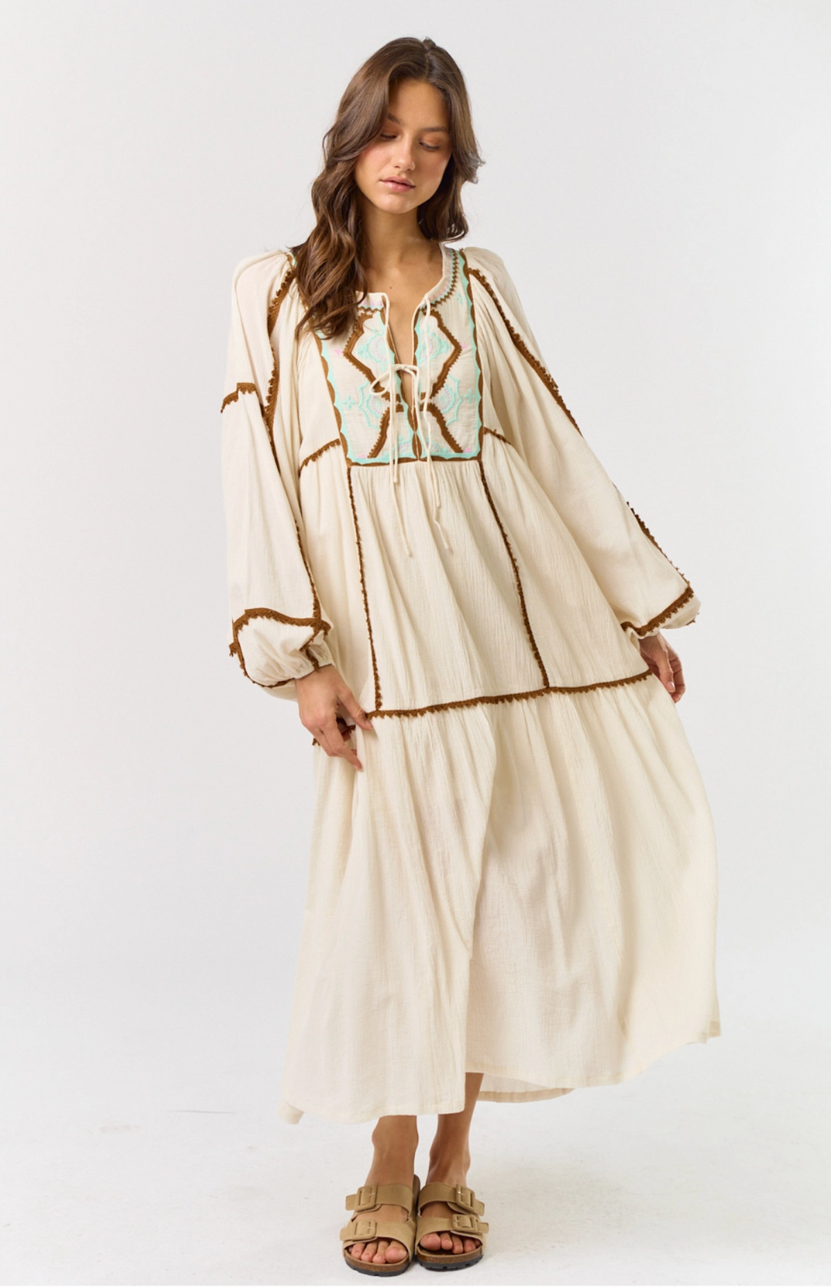 Solstice Embroidered Maxi Dress