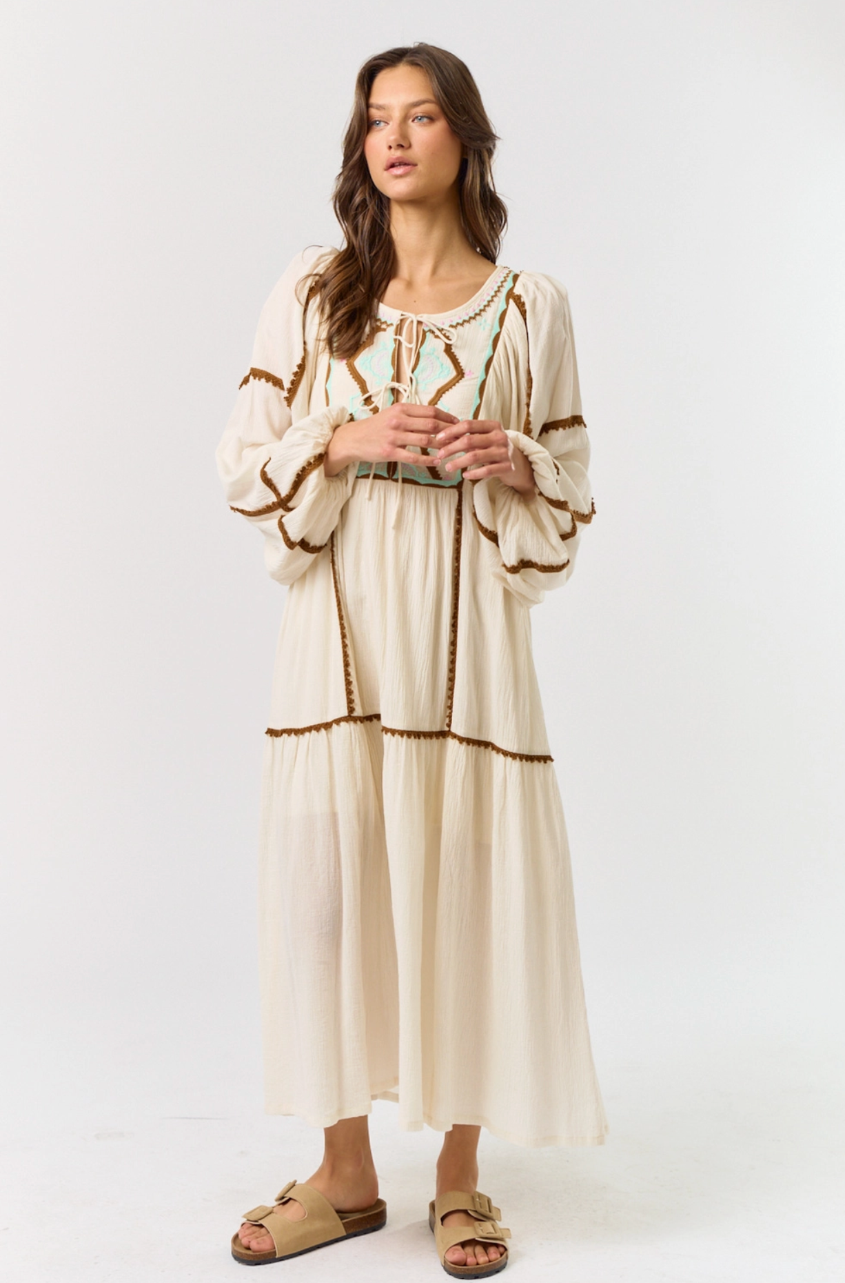 Solstice Embroidered Maxi Dress