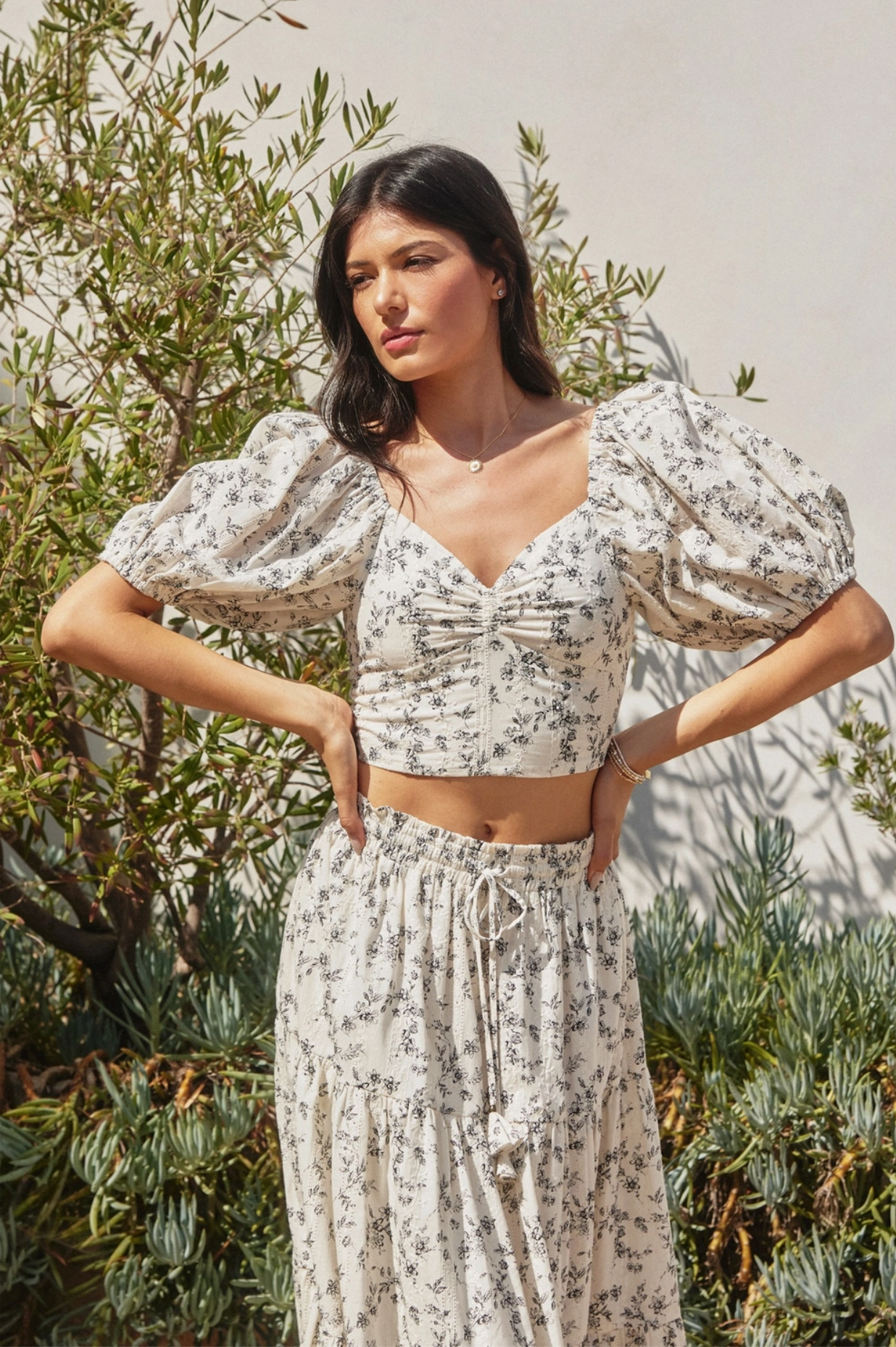 Brunch Babe Sweetheart Puff Sleeve Top