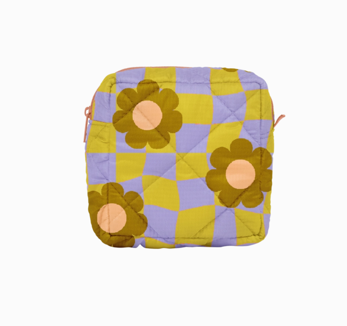 Cool Funky Daisy Puffy Mod Pouch