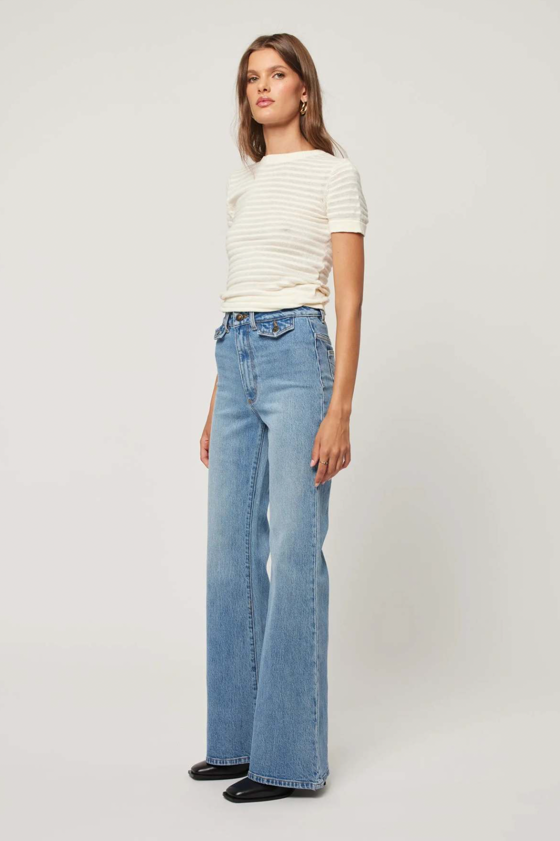 East Coast Flare Jean In Lia Brad Blue By Rolla's