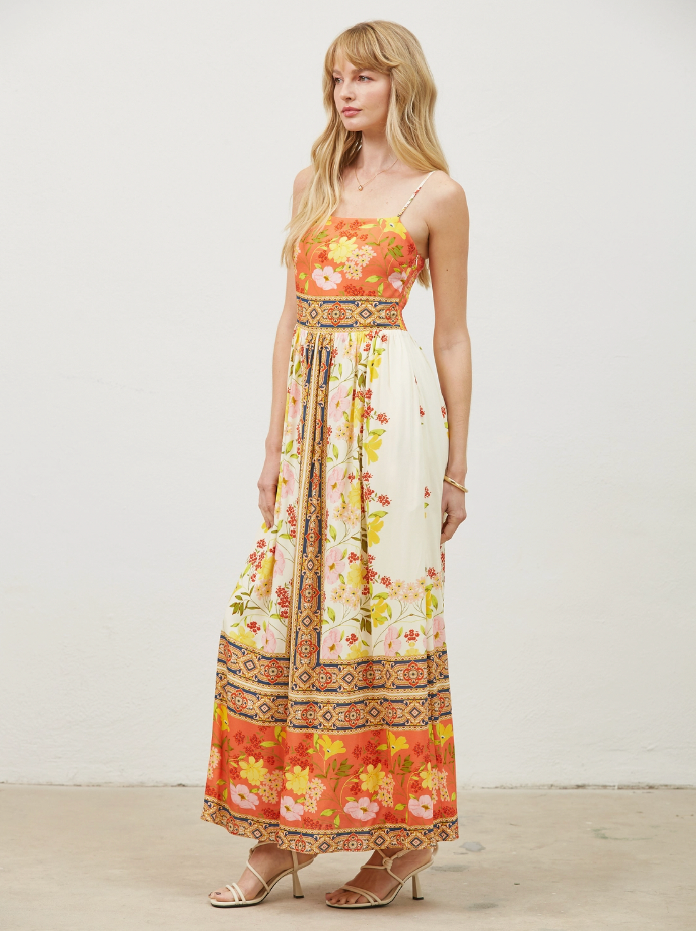 Maliyah Border Print Maxi Dress