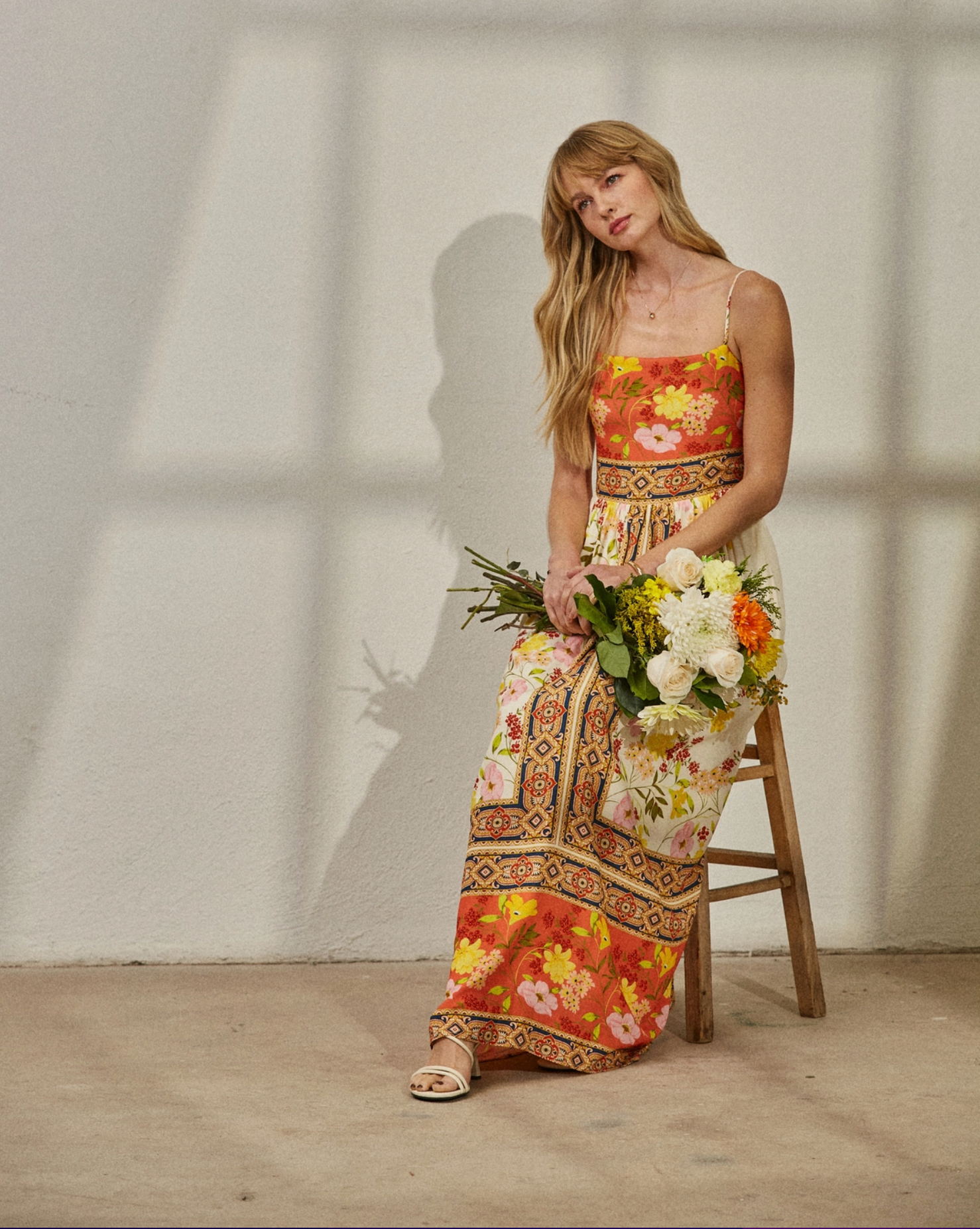 Maliyah Border Print Maxi Dress
