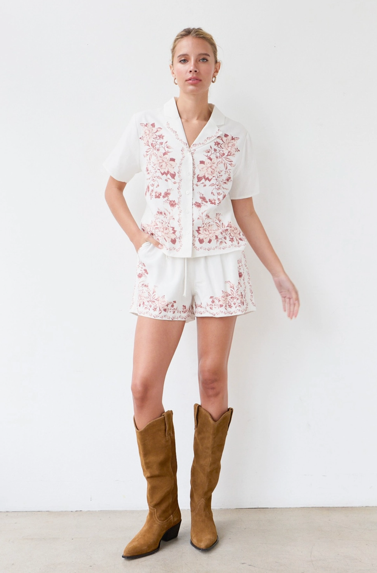 Rose Reverie Button-Up Shirt