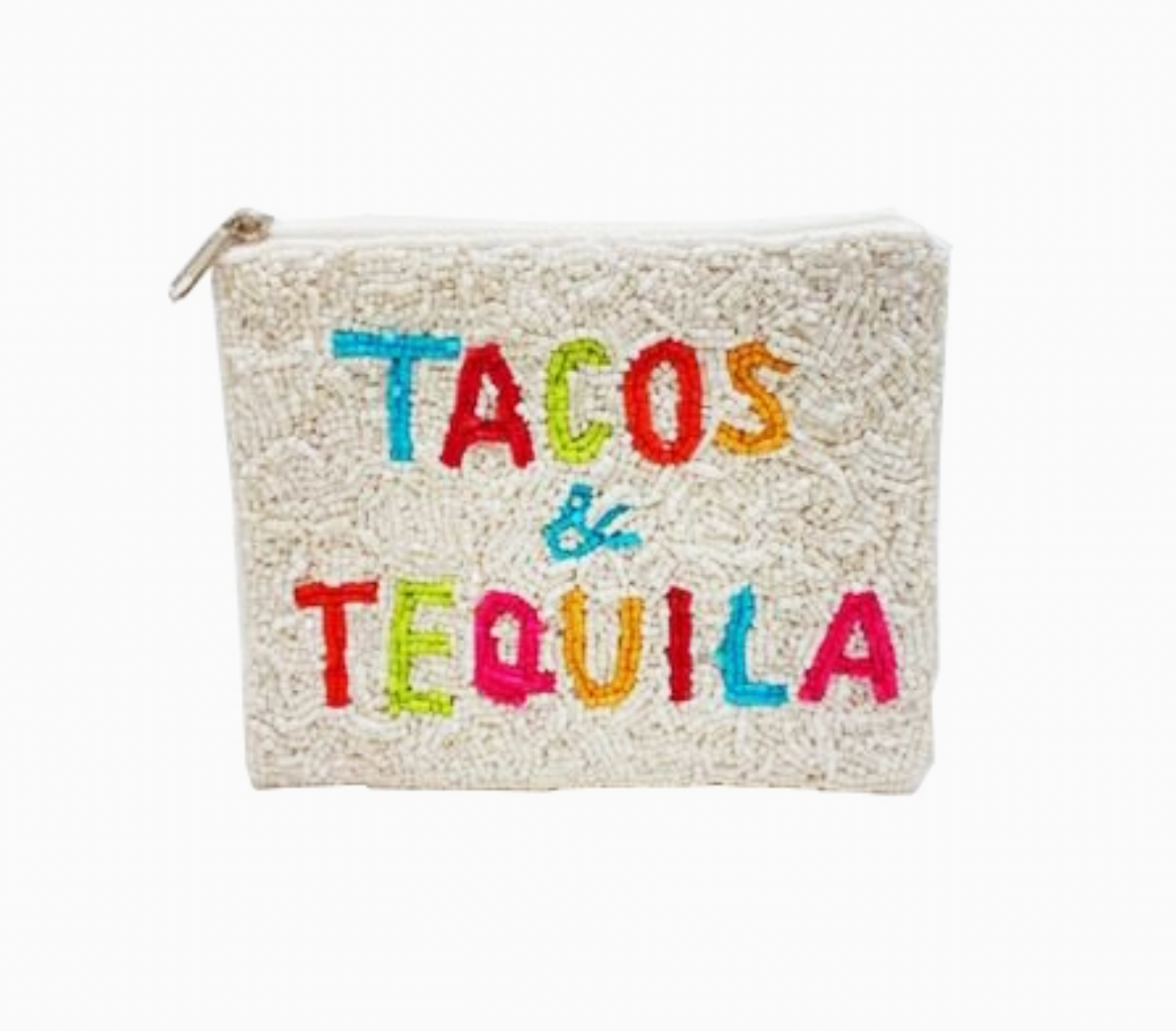 Tacos And Tequila Beaded Coin Purse