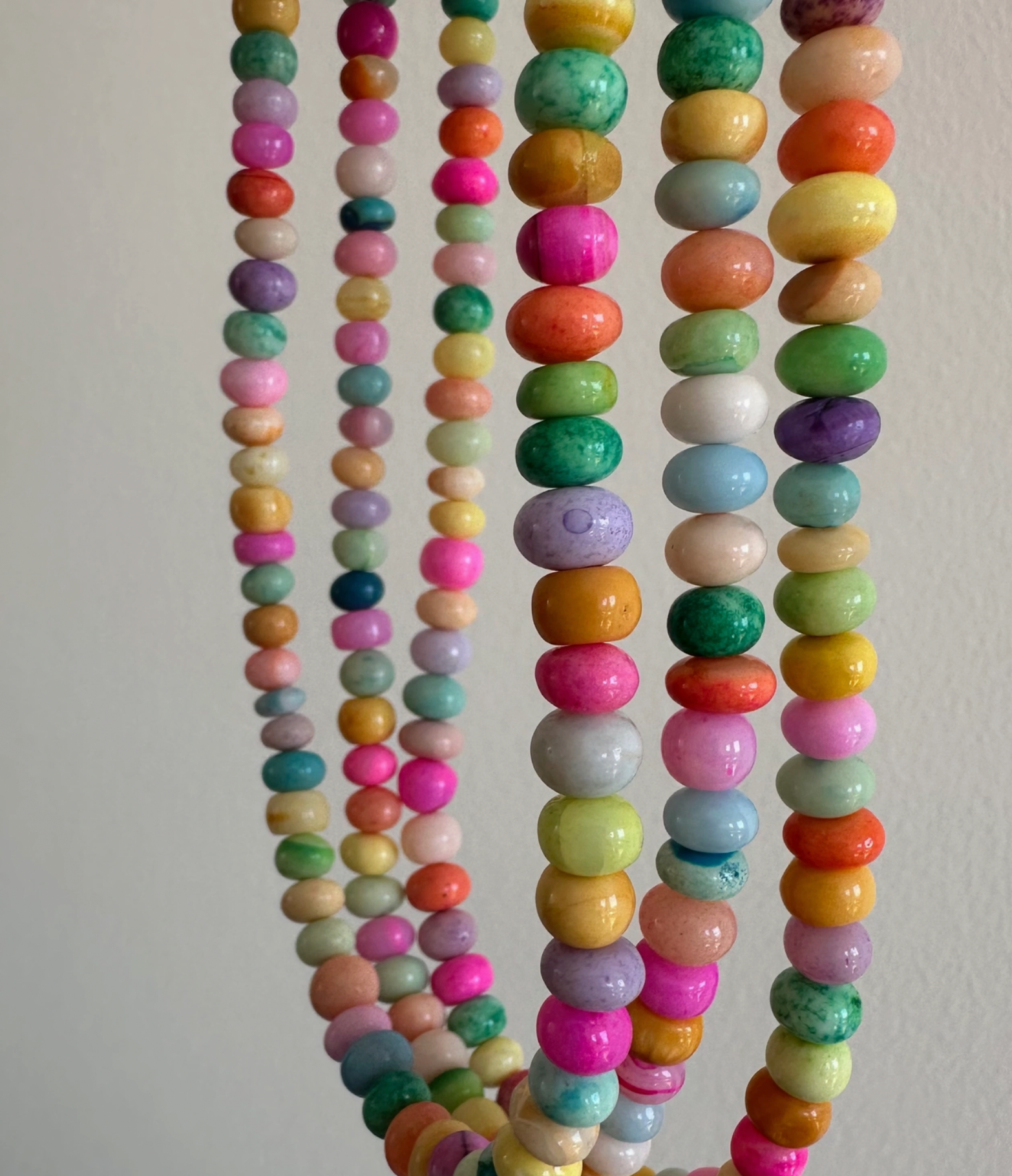 Summer Candy Opal Necklace – Pink Pastel Beaded