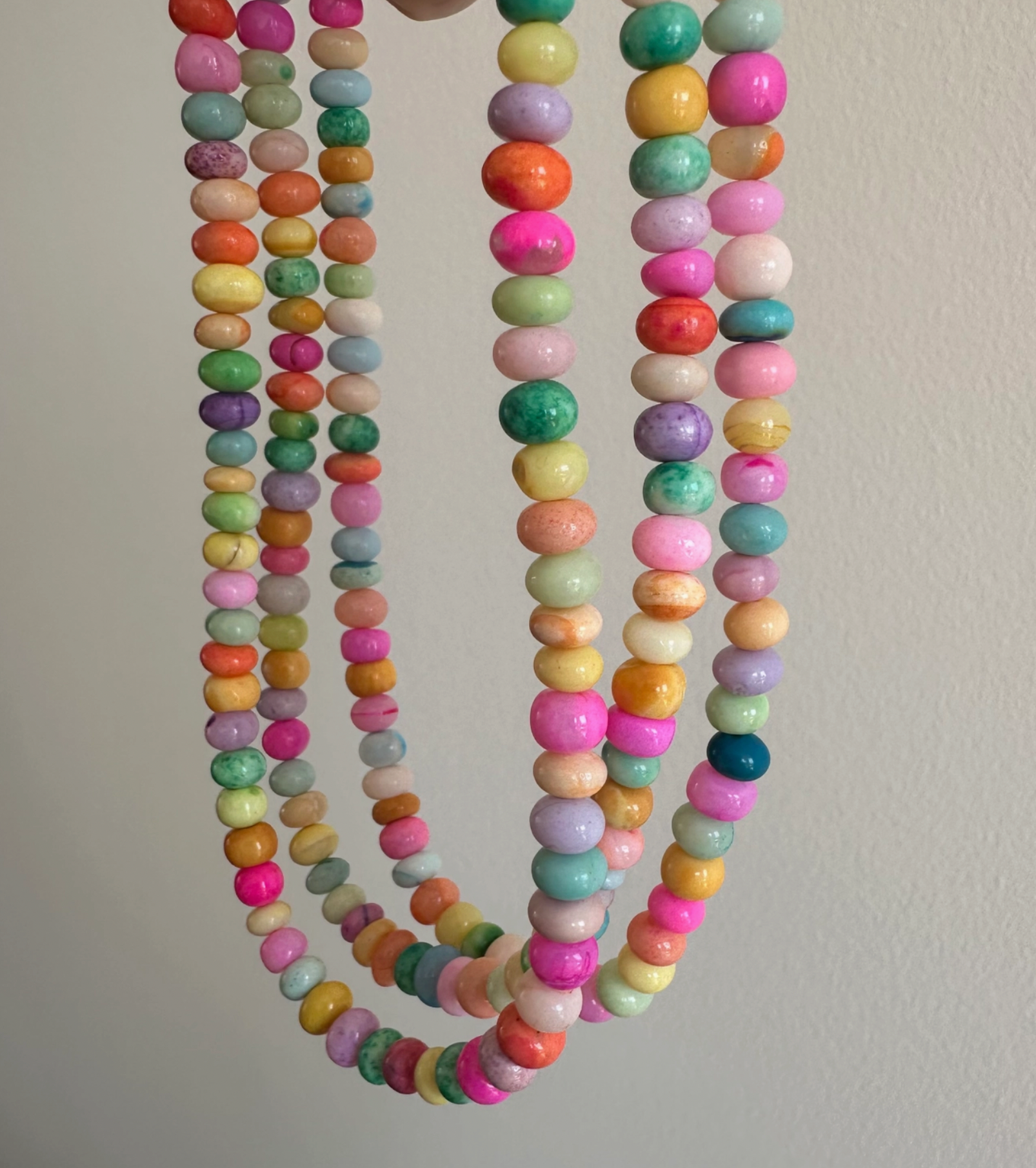 Summer Candy Opal Necklace – Pink Pastel Beaded