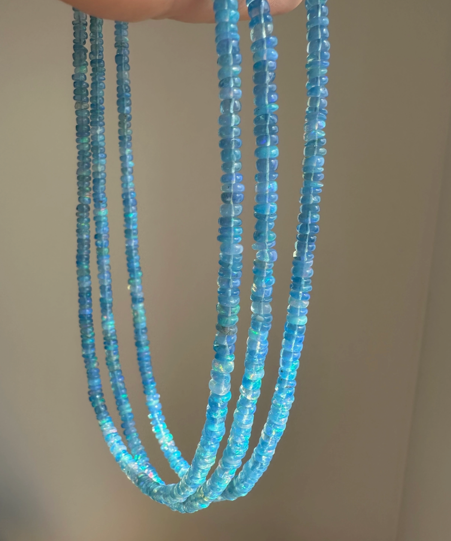 Sky Blue Ethiopian Opal Necklace