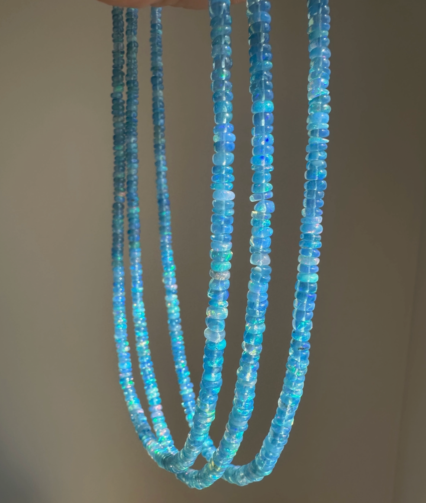 Sky Blue Ethiopian Opal Necklace