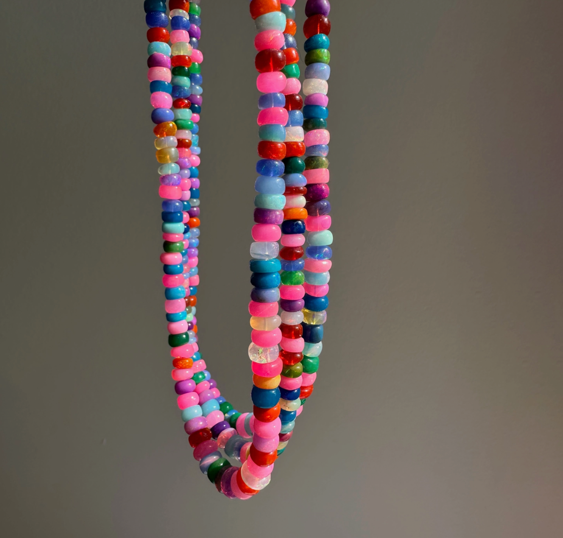 Pink Candy Opal Necklace