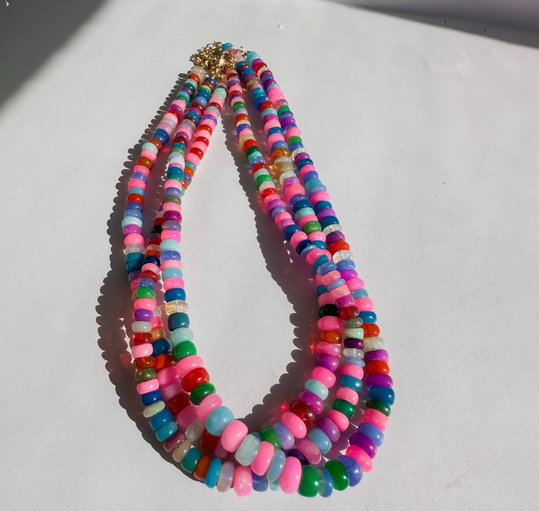 Pink Candy Opal Necklace