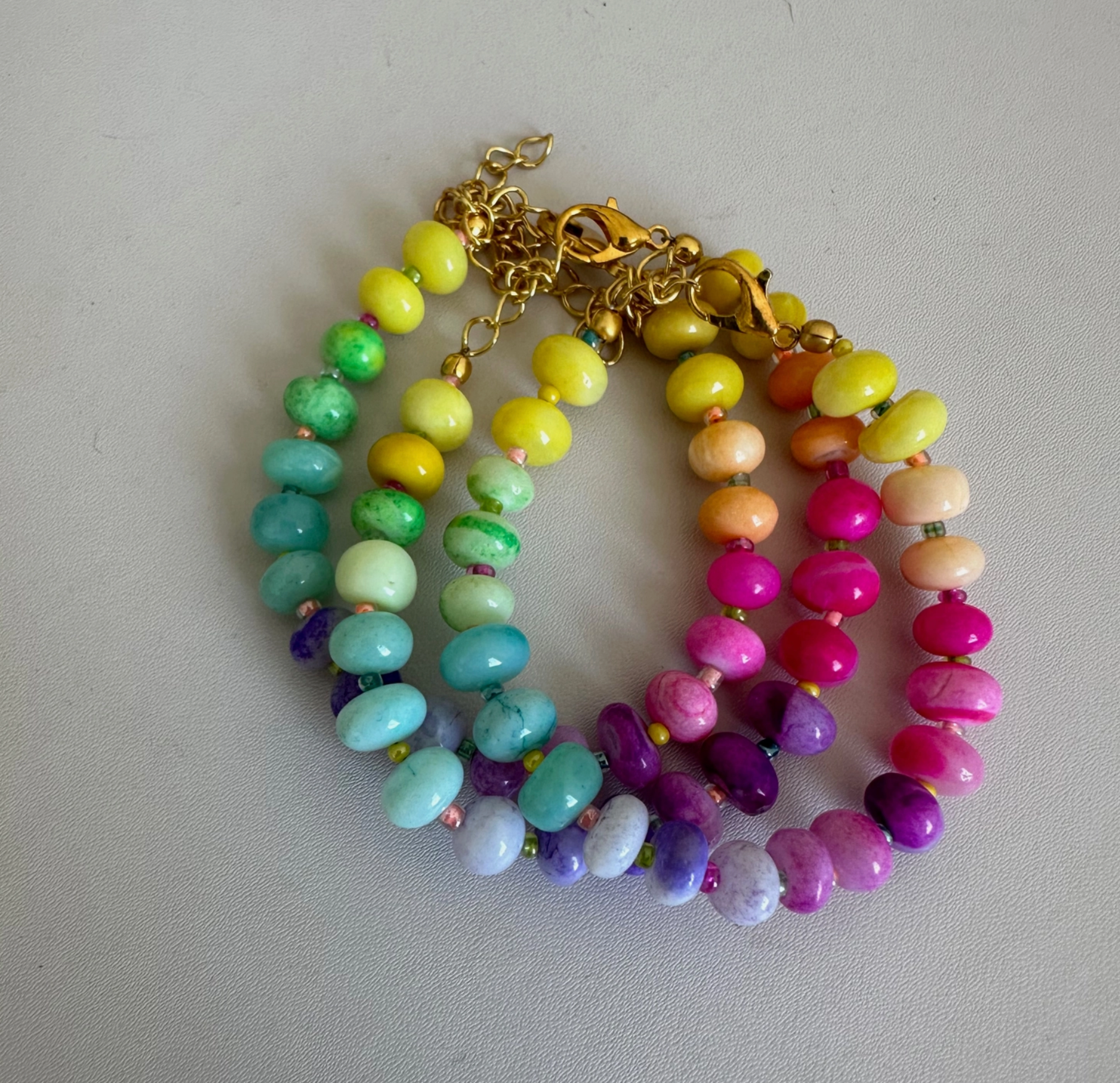 Pastel Rainbow Peruvian Opal Bracelet