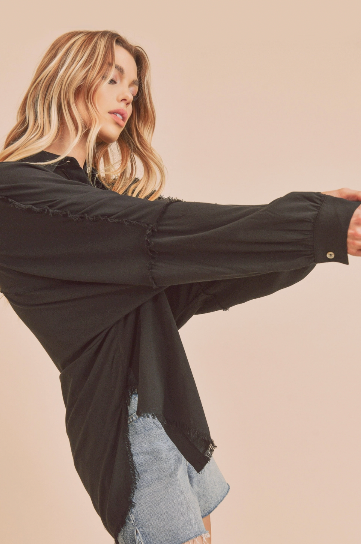 Delilah Lightweight Summer Blouse In White, Black Or Olive