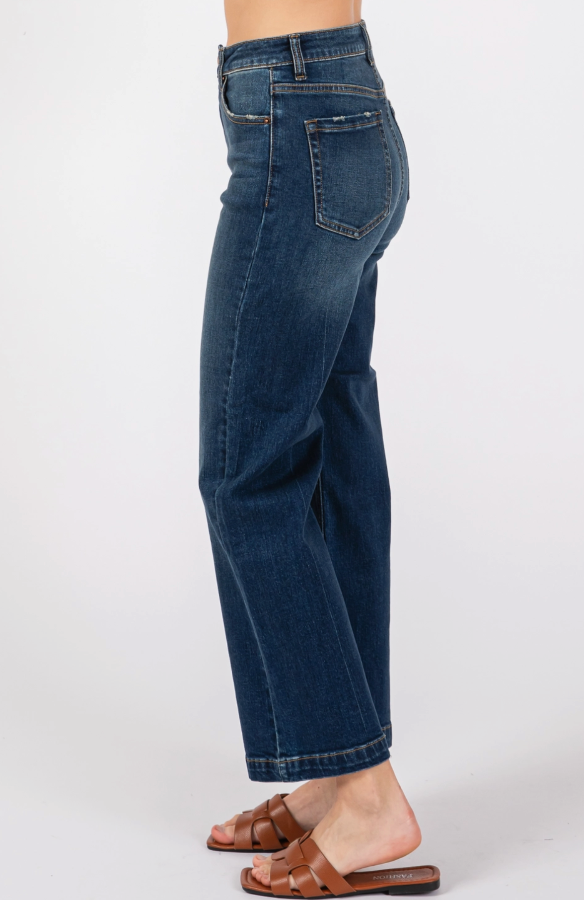 Almost Rigid Straight Crop Denim Jean