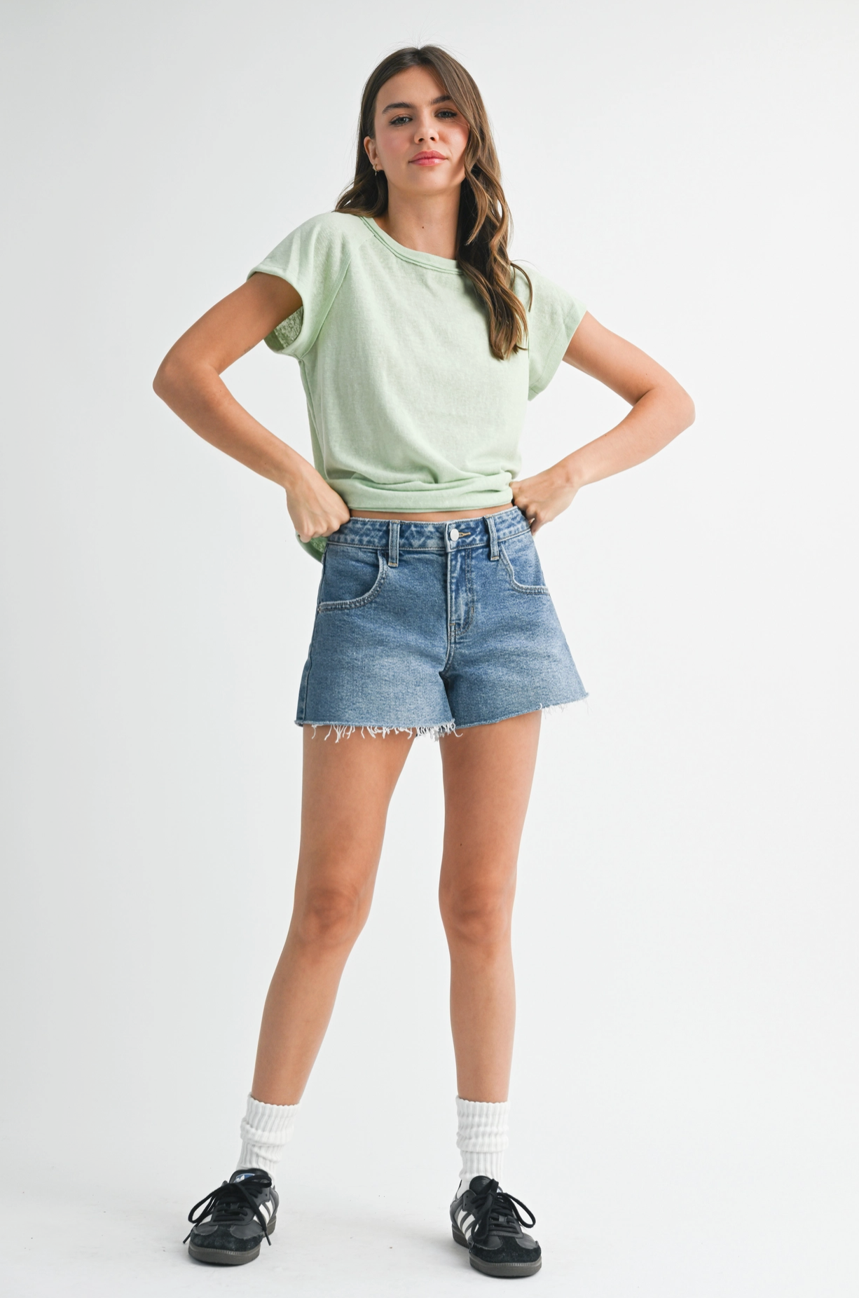 Ivy Tee In Pistachio Or Cantaloupe