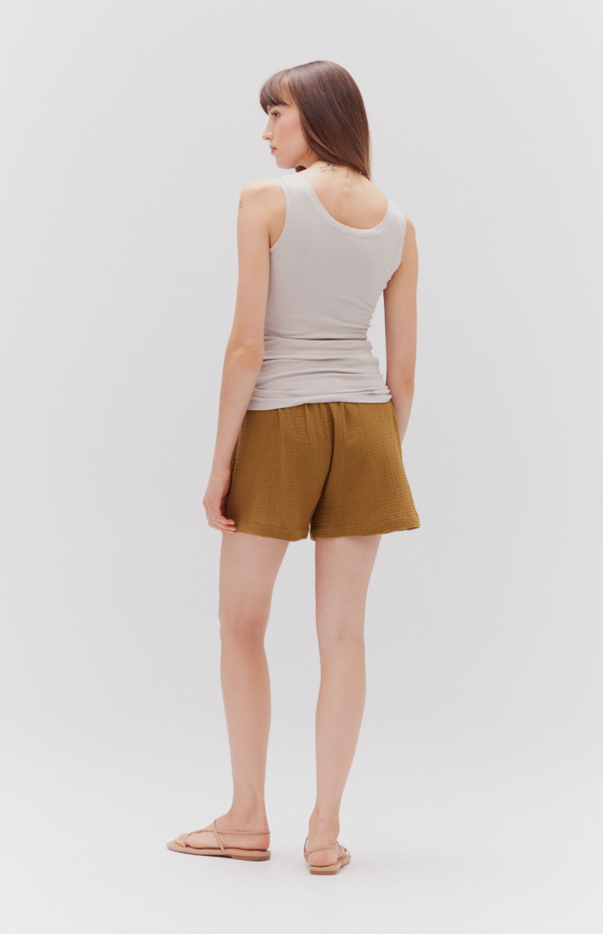 The Every Day Ribbed Tank In Grey Mist