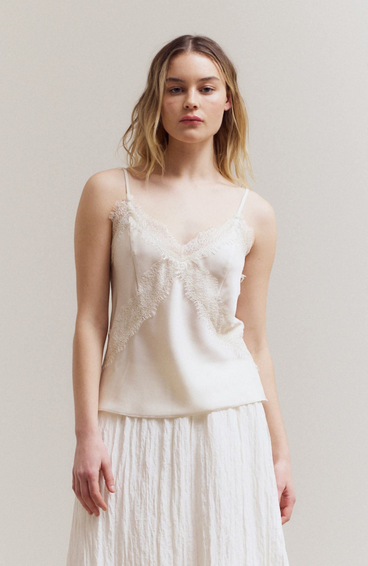 Luna Lace Cami In Ecru