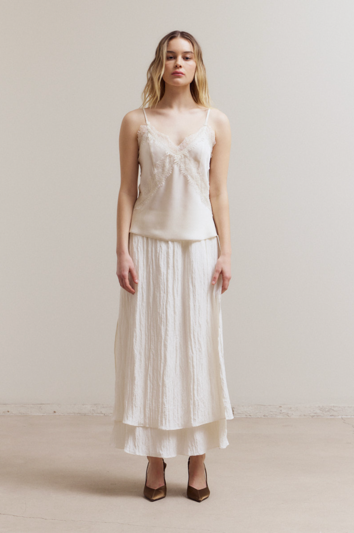 Luna Lace Cami In Ecru