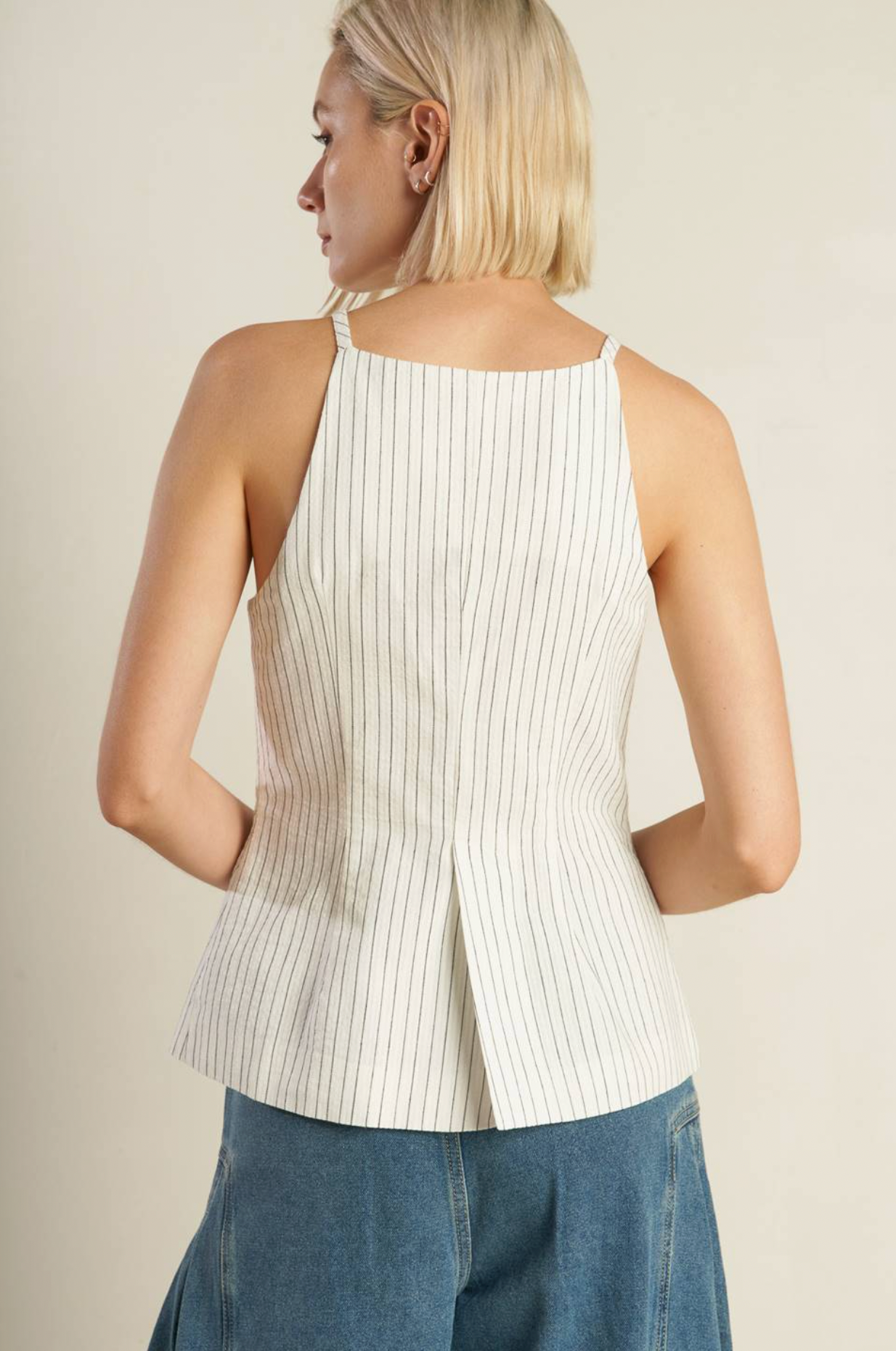 Sunstripe Seerscuker Top