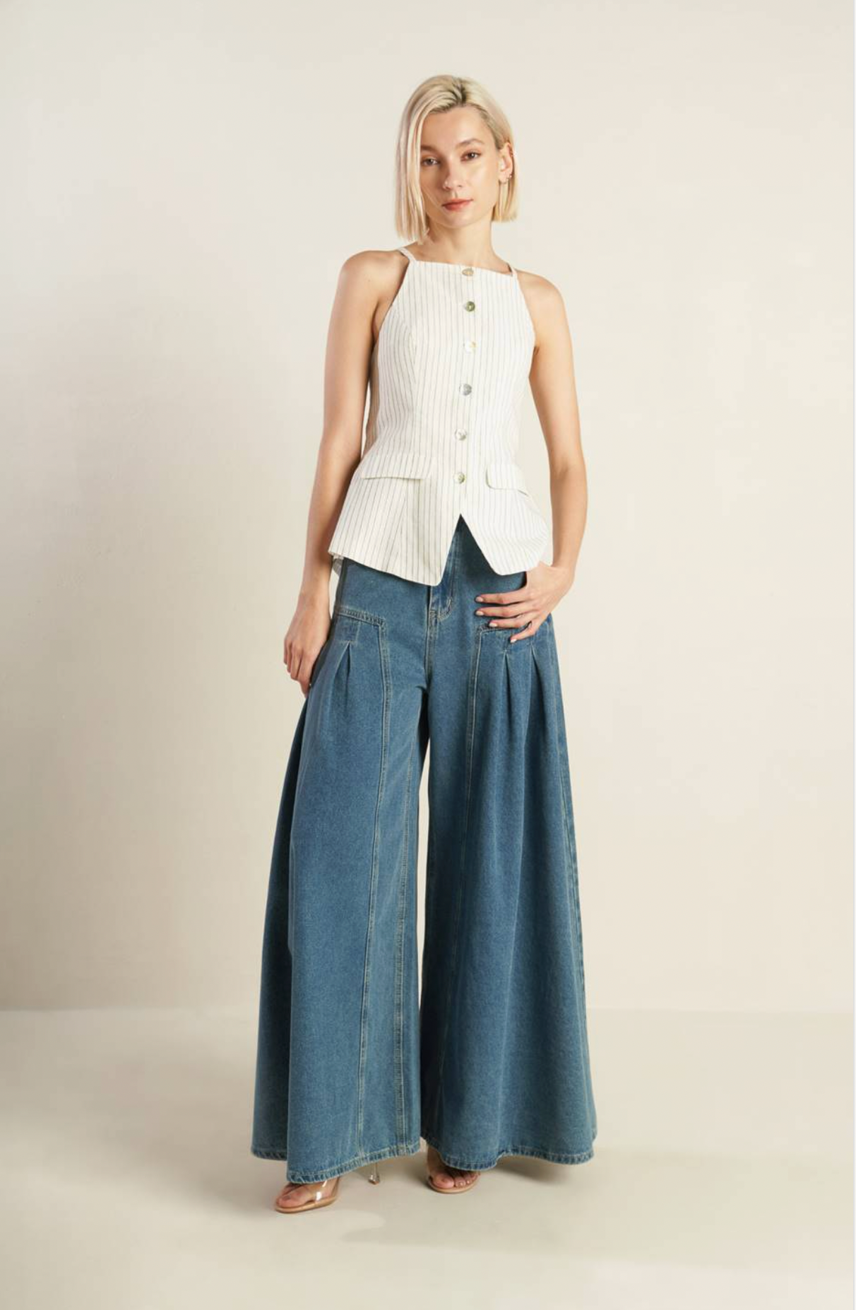 Sunstripe Seerscuker Top