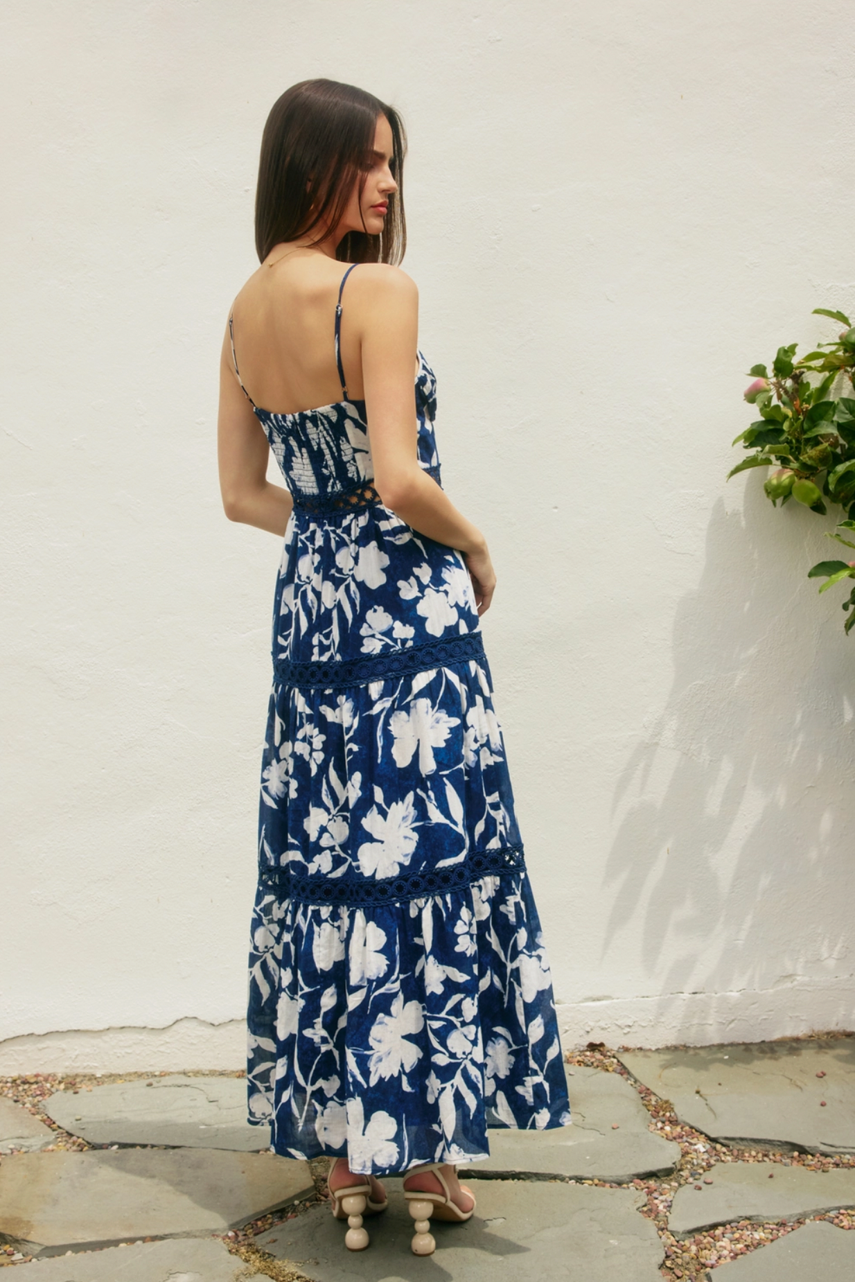 Indigo Mood Lace Cami Dress