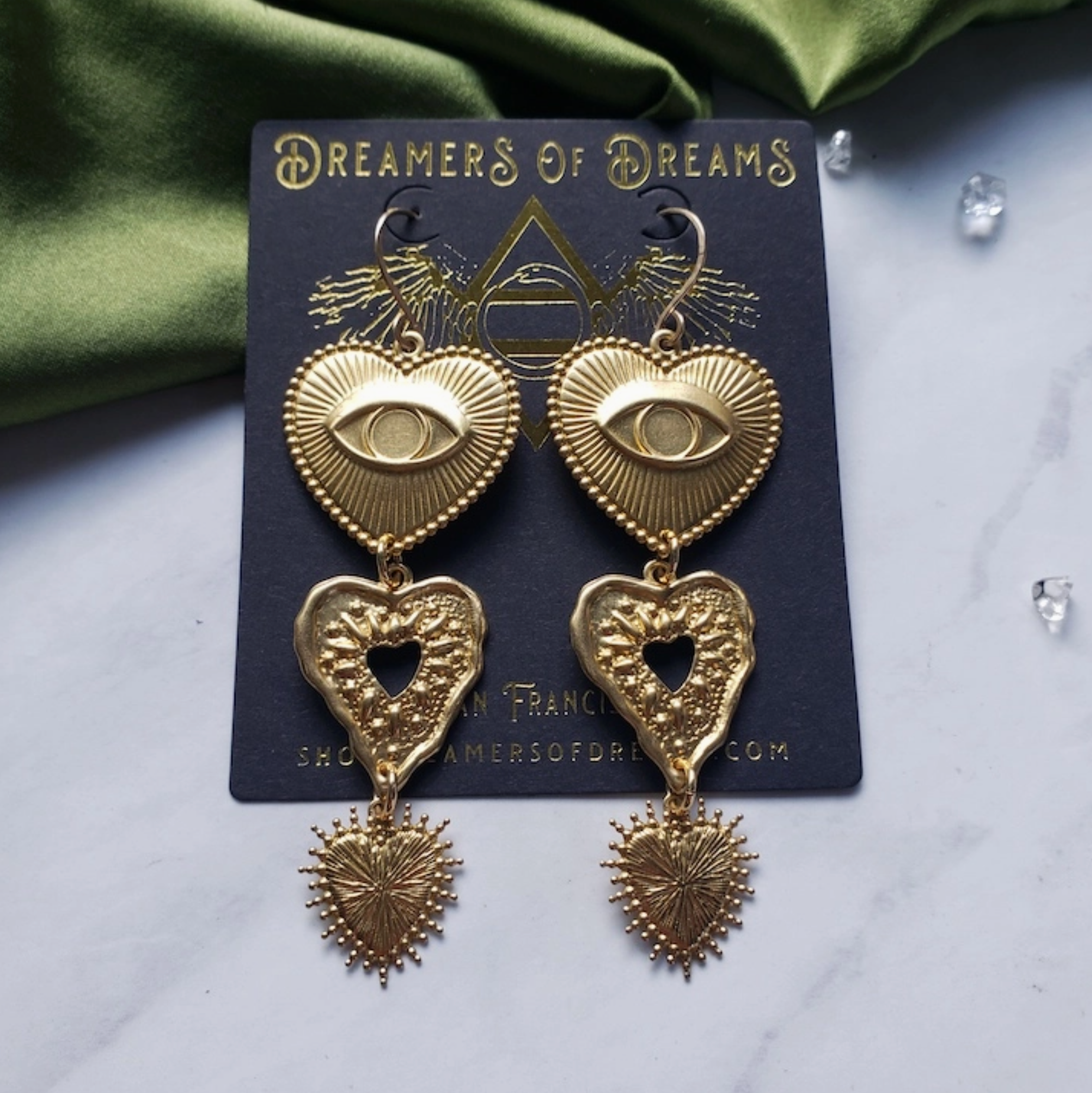 Trinity Heart Earrings