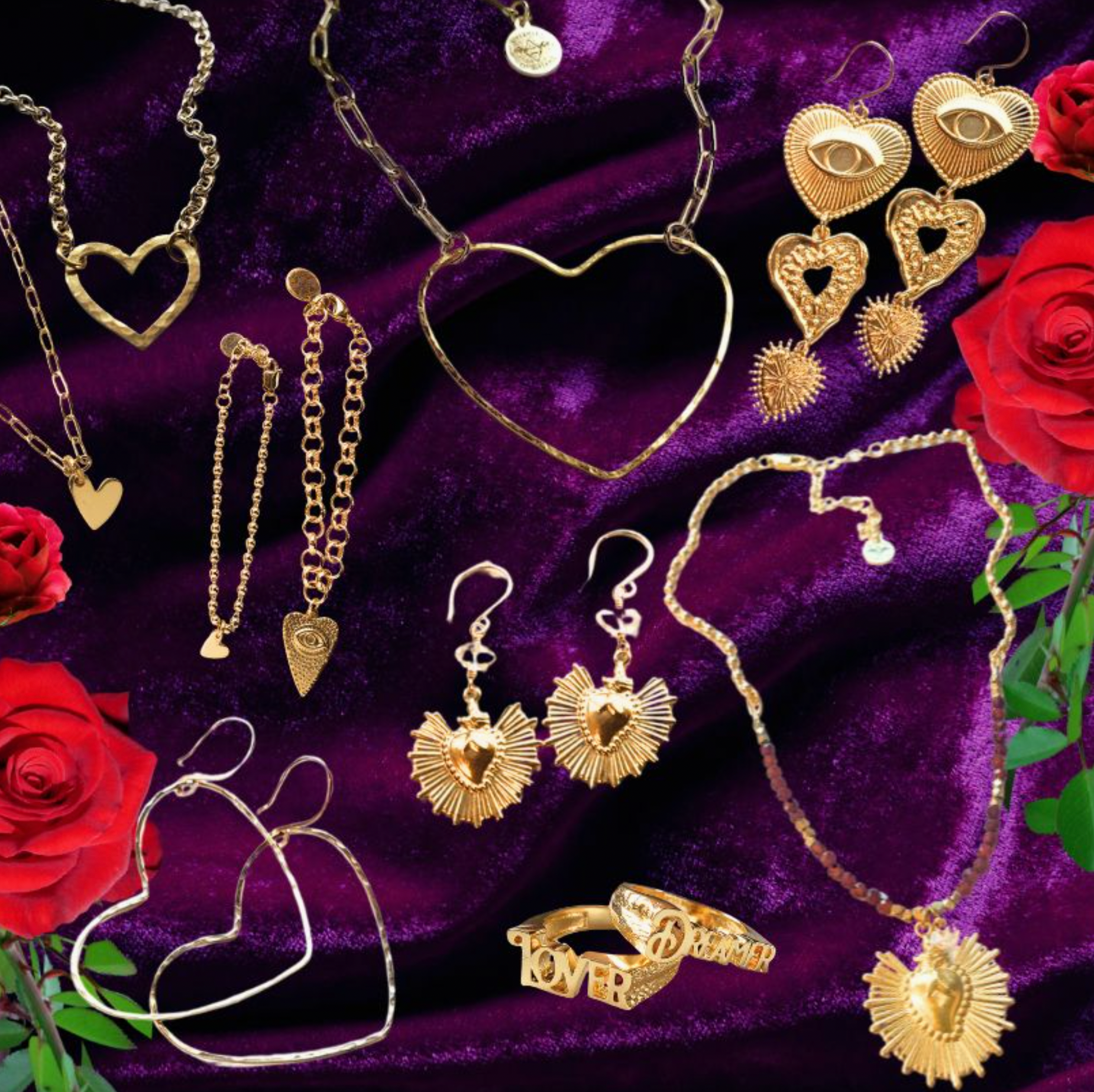 Sacred Heart Charm Earrings