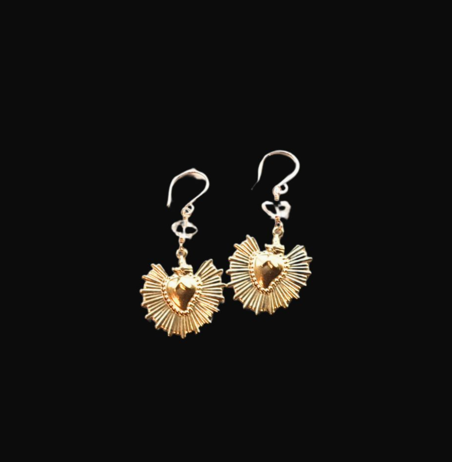 Sacred Heart Charm Earrings
