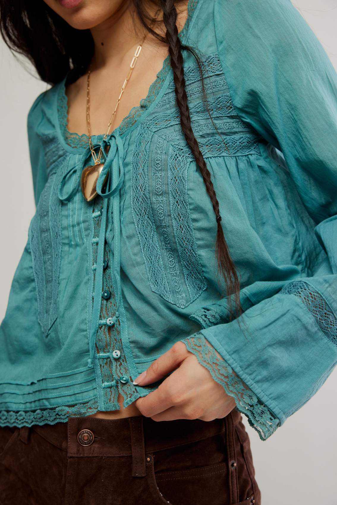 Longsleeve Evermore Top In Red Or Blue