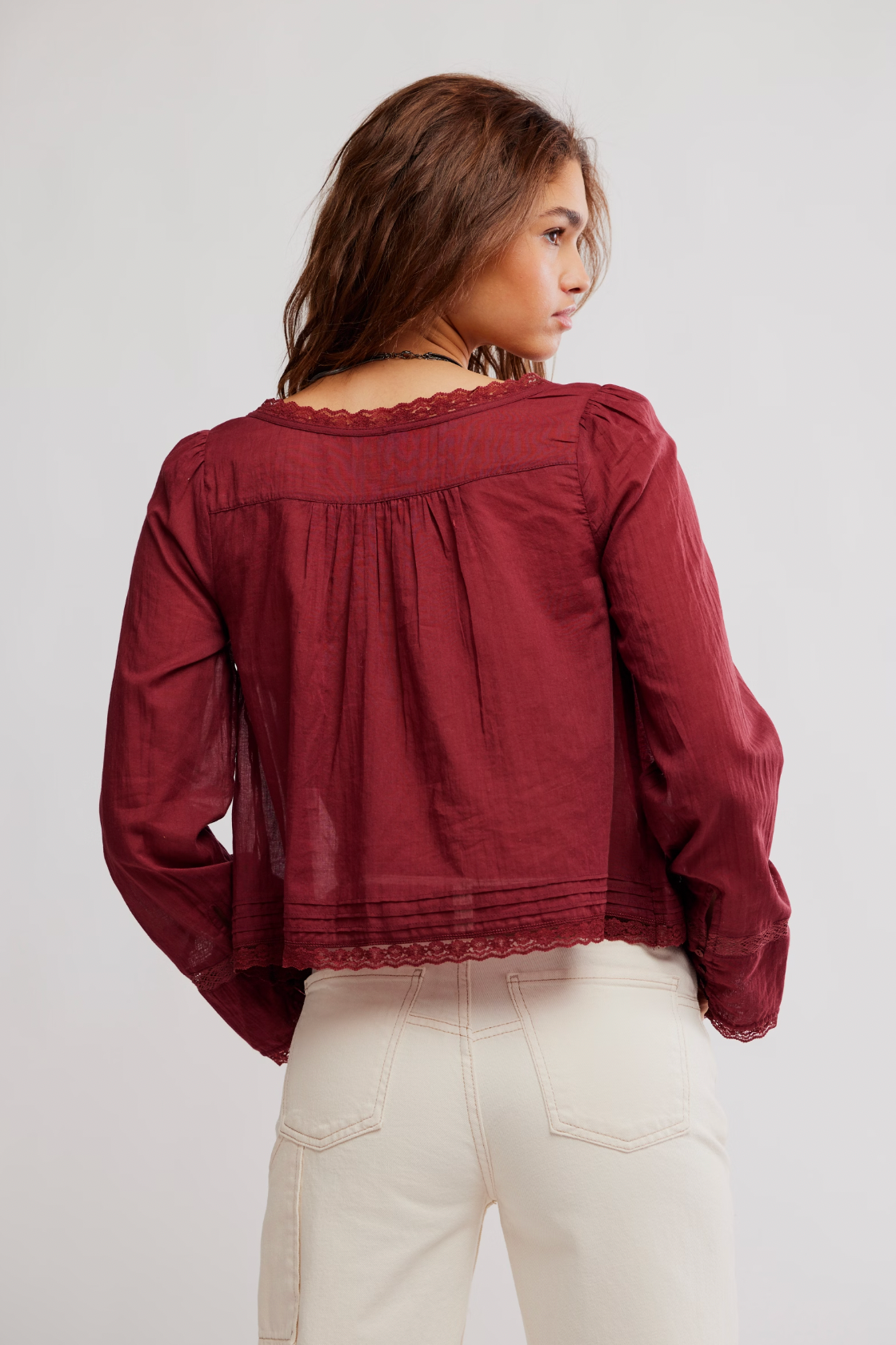 Longsleeve Evermore Top In Red Or Blue