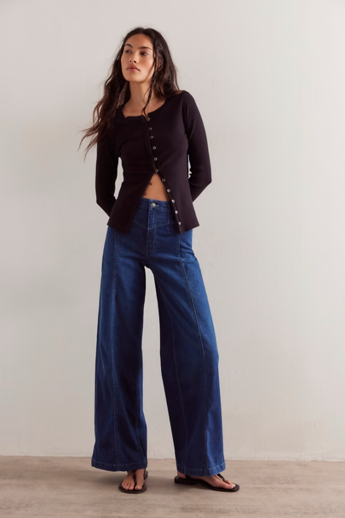 Libra Wide Leg Jean In Lock And Key
