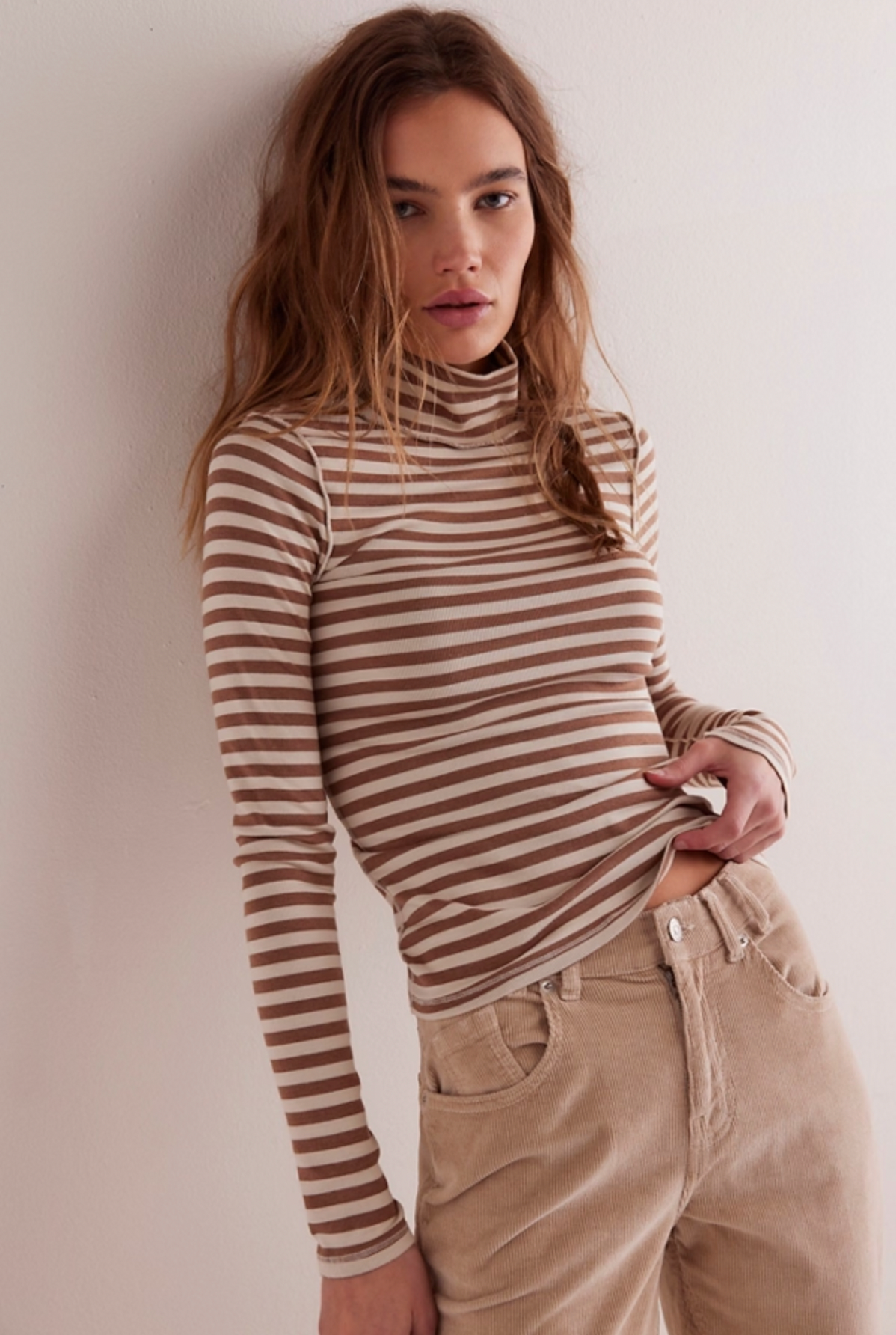 Good Good Turtle Stripe Top in Tea
