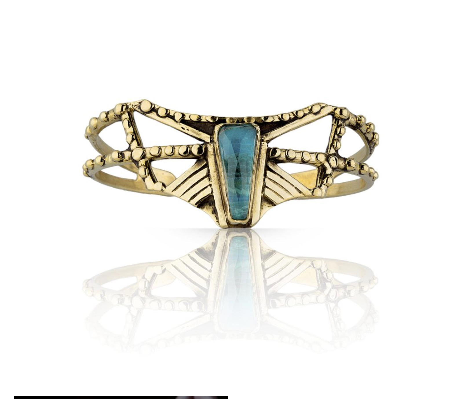 Arrow Chrysocolla Cuff — Bronze