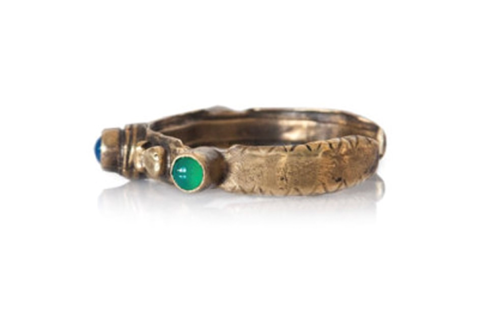 Victory Cuff — Bronze with Blue & Green Agate