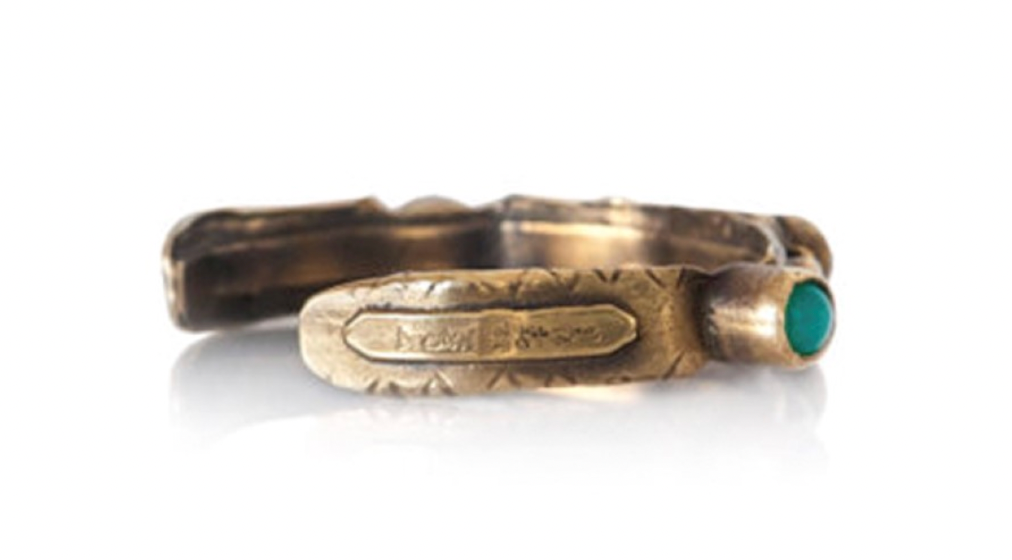 Victory Cuff — Bronze with Blue & Green Agate