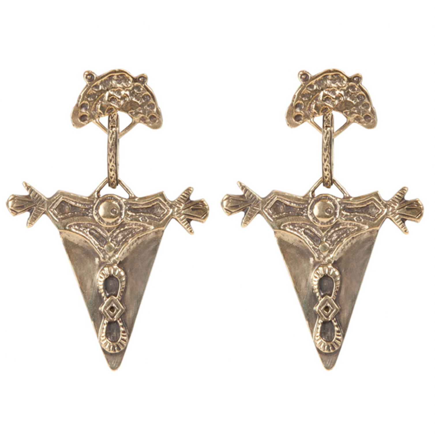 The Journey Dangle Earrings In Gold Or White Bronze