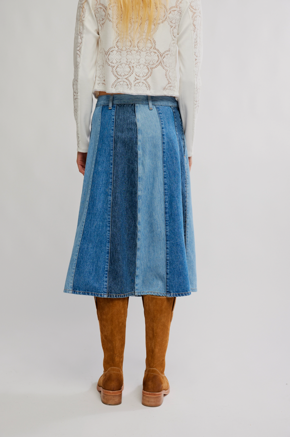 Sunbeam Denim Midi Skirt